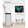 Songmics 30 litrų talpos plieninė šiukšliadėžė metallic sidabrinis