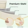 Songmics Šiukšliadėžė 40 l plieno smėlio spalvos