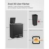 Songmics Šiukšlių dėžė 60 litrų (2 x 30 L) Juoda