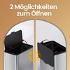 Songmics Šiukšliadėžė 8 L, pakabinama, sidabrinė