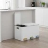 Songmics Šiukšliadėžė balta 3 x 15 l
