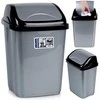 Šiukšlių dėžė plastikinė 16 l pilka su pakeliamu dangčiu