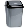 Šiukšlių dėžė plastikinė 16 l pilka su pakeliamu dangčiu