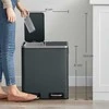 SONGMICS šiukšlių dėžė 2 x 15 litrų, šiukšlių rūšiavimo sistema su 2 skyreliais, įskaitant 15 šiukšlių maišelių