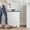 SONGMICS šiukšlių dėžė 2 x 20 l, šiukšlių rūšiavimo sistema su 2 skyrius, metalinė šiukšlių dėžė