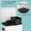 SONGMICS šiukšlių dėžė 2 x 20 l, šiukšlių rūšiavimo sistema su 2 skyrius, metalinė šiukšlių dėžė