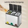 Šiukšliadėžė Songmics 3 x 8 L, nerūdijantis plienas