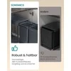 Songmics Šiukšliadėžė su dviem skyriais 48,6 × 25,4 × 44 cm pilka