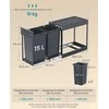 Songmics Šiukšliadėžė su dviem skyriais 48,6 × 25,4 × 44 cm pilka