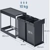Songmics Šiukšlių dėžė 2 x 15 l