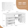 Siuvimo stalas 158 x 50 x 75 cm baltas