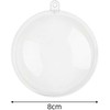 Skaidrios plastikinės kalėdinės dekoracijos, 8 cm, 12 vnt.