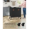 Songmics Skalbinių dėžė su ratukais, 140 L, 2 skyriai, juoda
