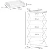 HOMCOM Drabužių arkliukas sulankstomas 8 pakopų bokštinis džiovintuvas metalinis plastikinis baltas 74x35x144cm