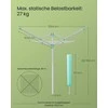 Skalbinių džiovyklė sidabrinė–žalia