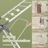 SONGMICS Mažas skalbinių džiovintuvas, stovas su 2 sparnais, sulankstomas