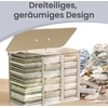 Songmics Skalbinių krepšys su dangčiu, 3 skyriai, 170 litrų