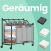 SONGMICS skalbinių krepšys su ratukais, 4 x 35 l, skalbinių surinkėjas su 4 nuimamais skalbinių maišais