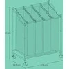 SONGMICS skalbinių krepšys su ratukais, 4 x 35 l, skalbinių surinkėjas su 4 nuimamais skalbinių maišais