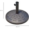 Outsunny Skėčių stovas 14 kg, Ø38/48 mm, Ø48,5xH34 cm
