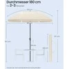 Songmics Skėtis 180 cm