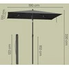 Songmics Skėtis 190 x 120 cm