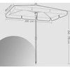 SONGMICS skėtis 230 x 150 cm, balkono skėtis UPF 50+, apsauga nuo saulės