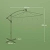 Songmics Skėtis 300 cm