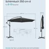 Songmics Skėtis 350 cm