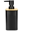 Skysto muilo dozatorius 350 ml, juodas, 7,5 × 7,5 × 17,5 cm