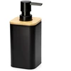 Skysto muilo dozatorius 350 ml, juodas, 7,5 × 7,5 × 17,5 cm
