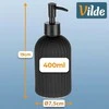 Skysto muilo dozatorius 400 ml stiklinis juodas