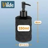 Vilde Stiklinis muilo dozatorius 330 ml Juodas