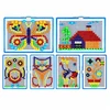 Lean Toys Smeigtukų mozaika su 3 dydžių smeigtukais ir dėklu, spalvota, 28,5 × 21 × 3,5 cm, apie 300 vnt.