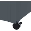 Lauko daiktadėžė, sodo dėžė, pagalvėlių dėžė, atspari oro sąlygoms, su 4 ratukais, 120 x 62 x 66 cm, tamsiai pilka