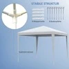 "Outsunny" stabili vakarėlių palapinė 2,7x2,7 m, paspaudimo sistema, PE tentas, plieno rėmas, balta