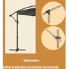 Songmics Konsolinis skėtis, 300 cm d, su stovu