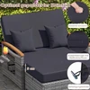 Sodo sofa juoda 2 vnt.