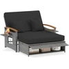 Sodo sofa juoda 2 vnt.