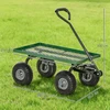 Sodo transportavimo vežimėlis iki 150 kg, žalias ir juodas, 94 × 48,5 × 100 cm