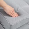 HOMCOM išskleidžiama sofa, patogi sofa-lova, 3 vietų, sofos lova, linas, šviesiai pilka, 181x77x72 cm