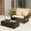 Sofa Lauko dienos lova ir pufas 2 vnt.