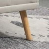 HOMCOM sofa-lova, 3 vietų sofa, sofa-lova su sulankstomu staliuku, audinio sofa su lino efektu, skandinaviško dizaino, išlaikanti iki 250 kg svorį