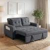 Sofa-lova „3 viename“ su reguliuojamu atlošu, tamsiai pilka, 157 × 190 cm