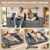 Sofa-lova 4 viename, 2 vietų, pilka, 208 × 104 × 85 cm