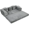 Sofa-lova „5 viename“, berėmė, pilka, 205 x 103 x 75 cm
