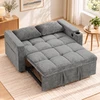 Sofa-lova su 5 padėčių atlošu ir USB jungtimi, pilka, 137 x 91 x 95 cm
