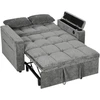 Sofa-lova su 5 padėčių atlošu ir USB jungtimi, pilka, 137 x 91 x 95 cm