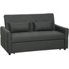 Sofa-lova su ištraukiamu mechanizmu ir reguliuojamu atlošu, tamsiai pilka, 160 x 85 x 85 cm