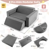 Sofa Pilka/Rožinė 8 vnt.